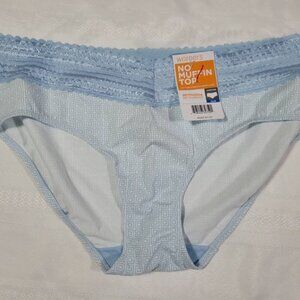 Warner's XL 8 No Muffin Top Cotton Stretch with Lace Hipster Panty NWT RU1091P
